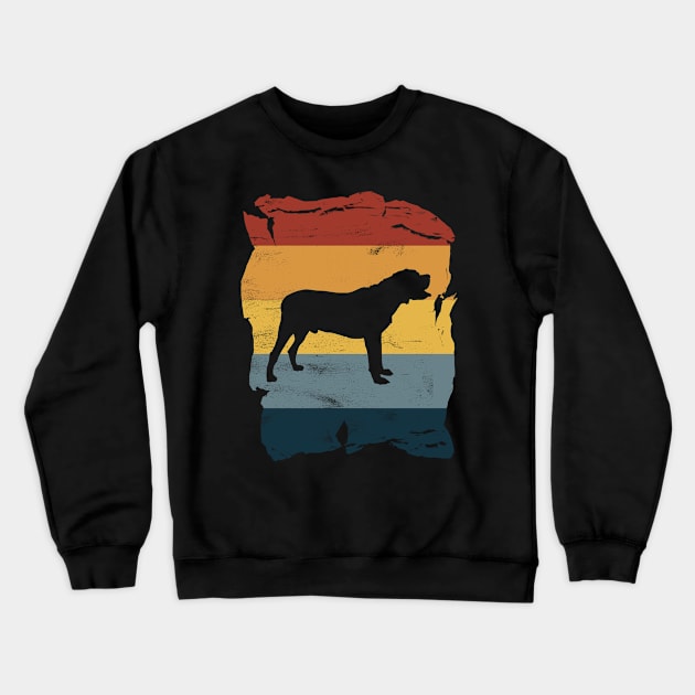 Mastiff Distressed Vintage Retro Silhouette Crewneck Sweatshirt by DoggyStyles